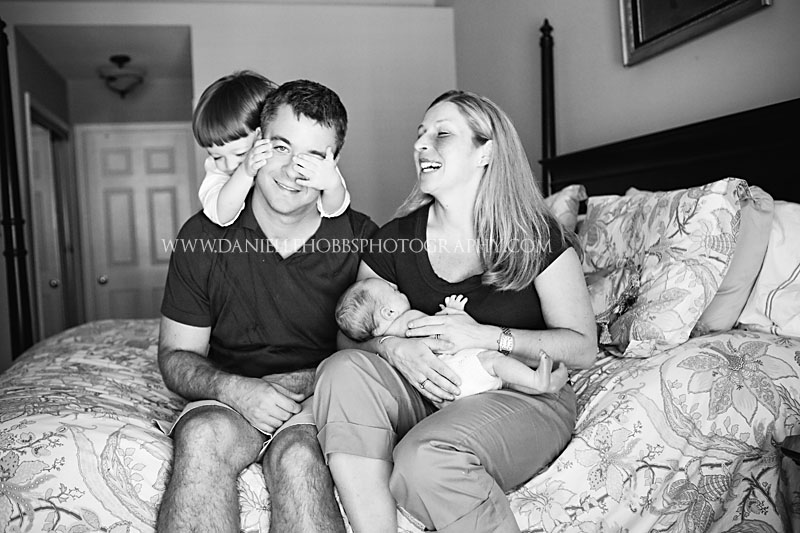 Newborn Photographer DC Family in home session
