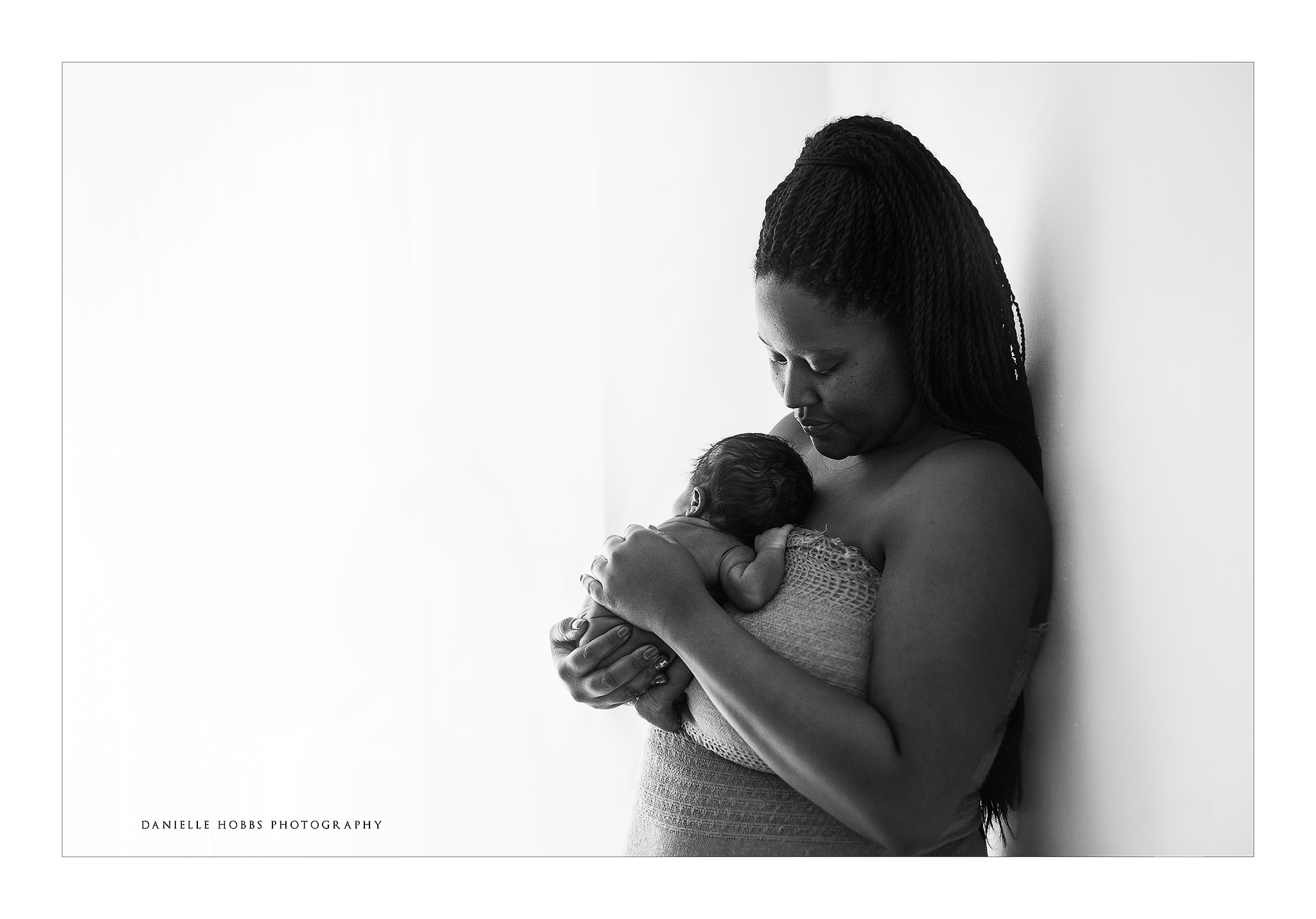 Motherhood portrait with newborn Washington DC