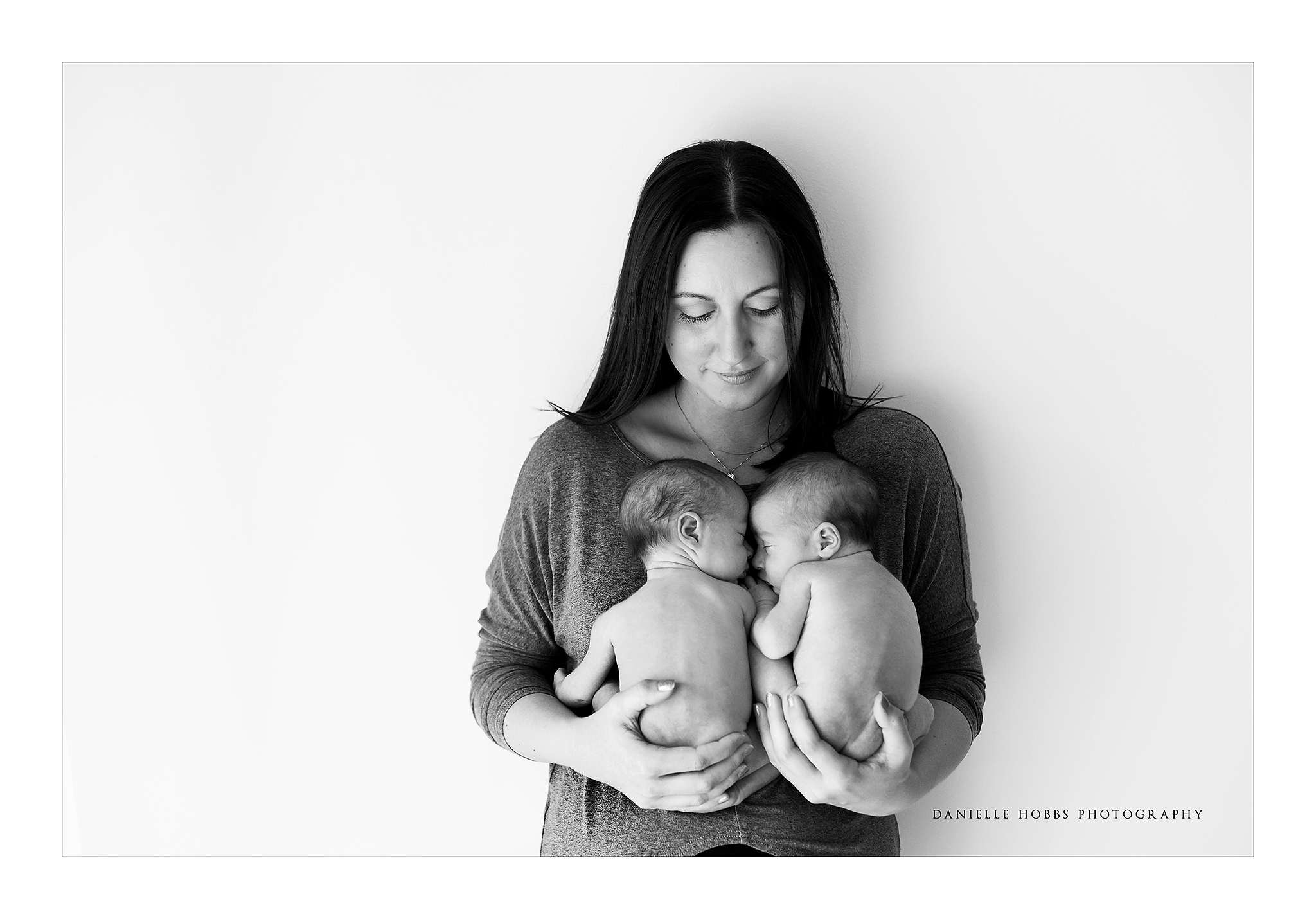 Newborn twins with mom Washington DC