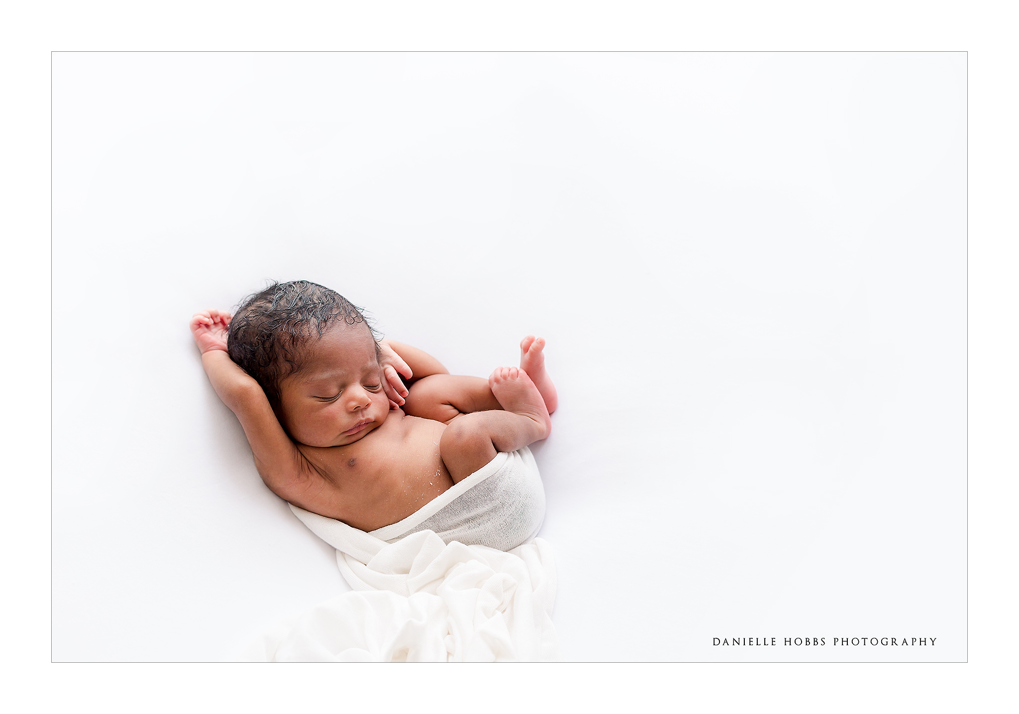 Simple baby on white NOVA Newborn photographer