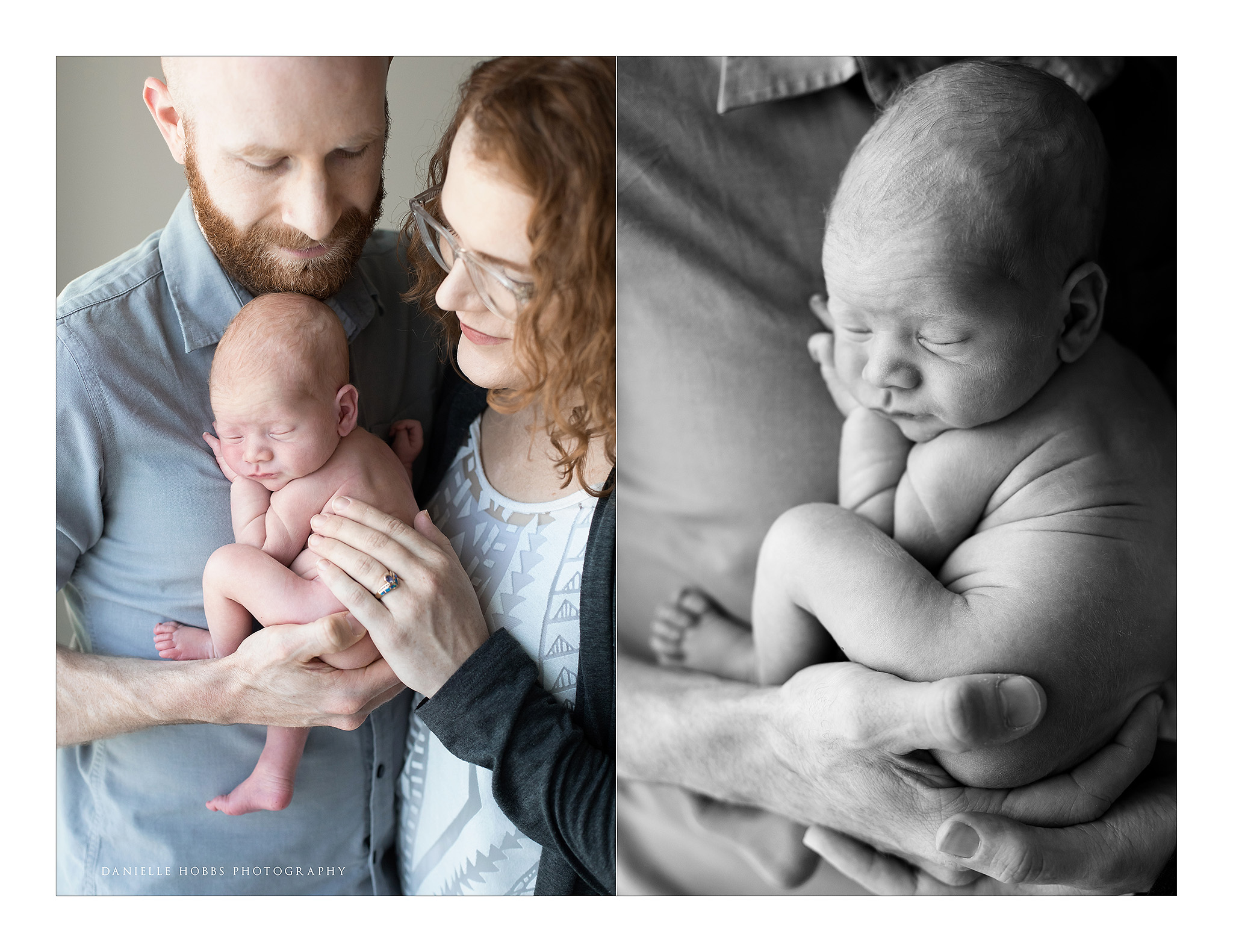 newborn baby snuggle with parents washington dc