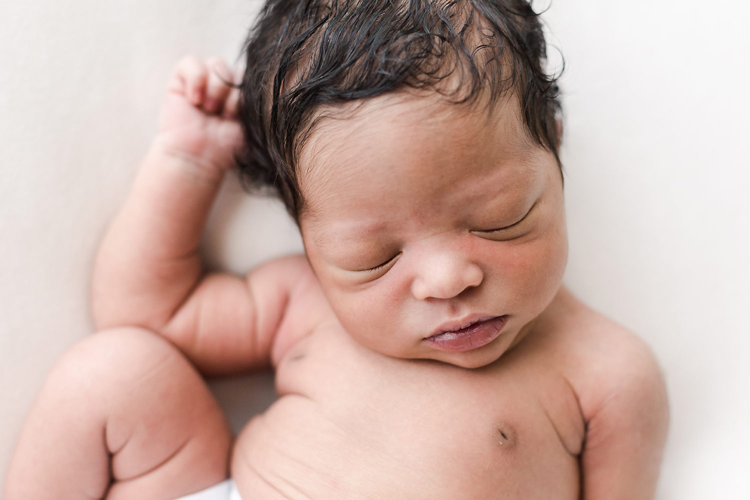 curled sleeping newborn washington dc NOVA photographer curled sleeping newborn washington dc NOVA photographer