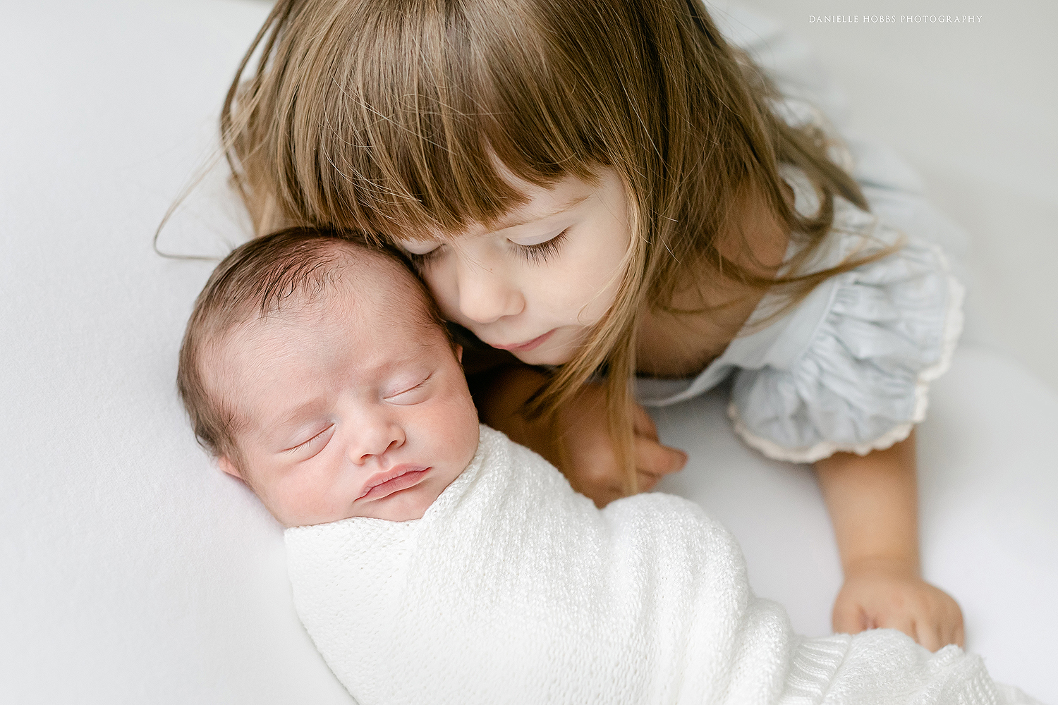 Big sister and Baby Washington DC Newborn Photography